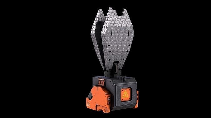 Device satelite generator Low-poly 3D model