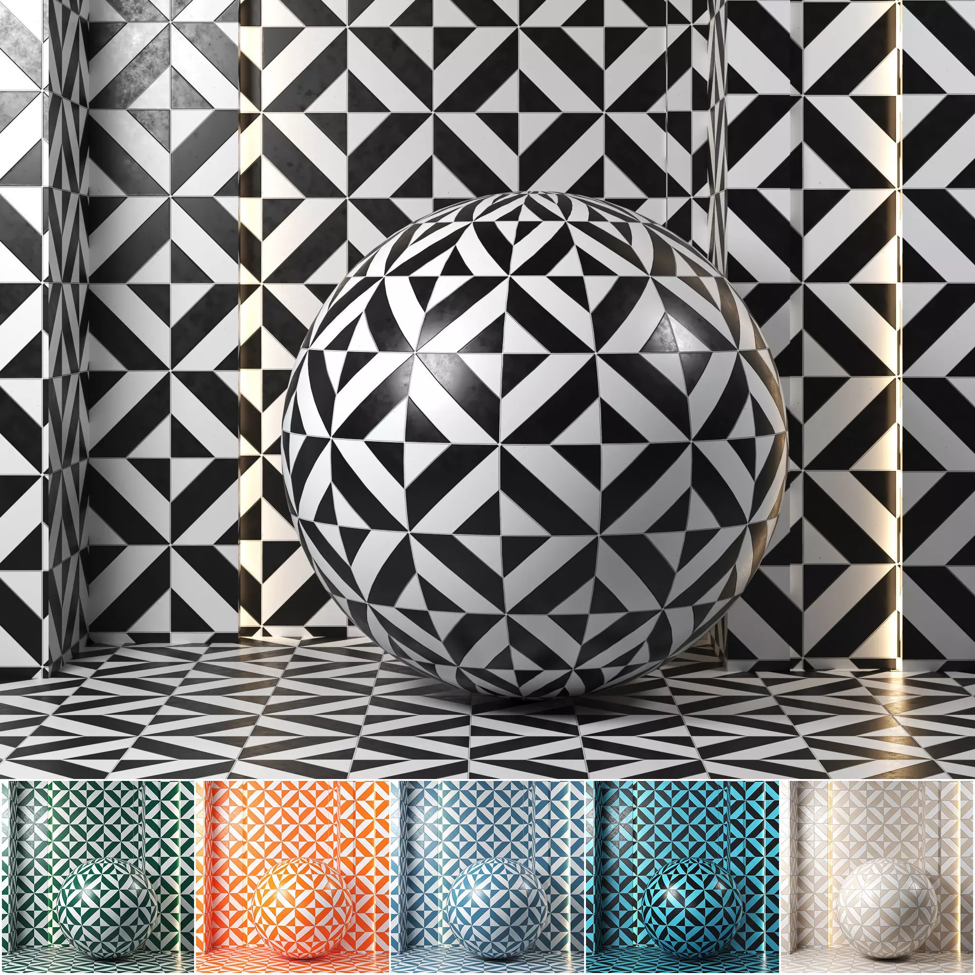 4k 6color Ceramic tile Texture set 04-Seamless Texture_0