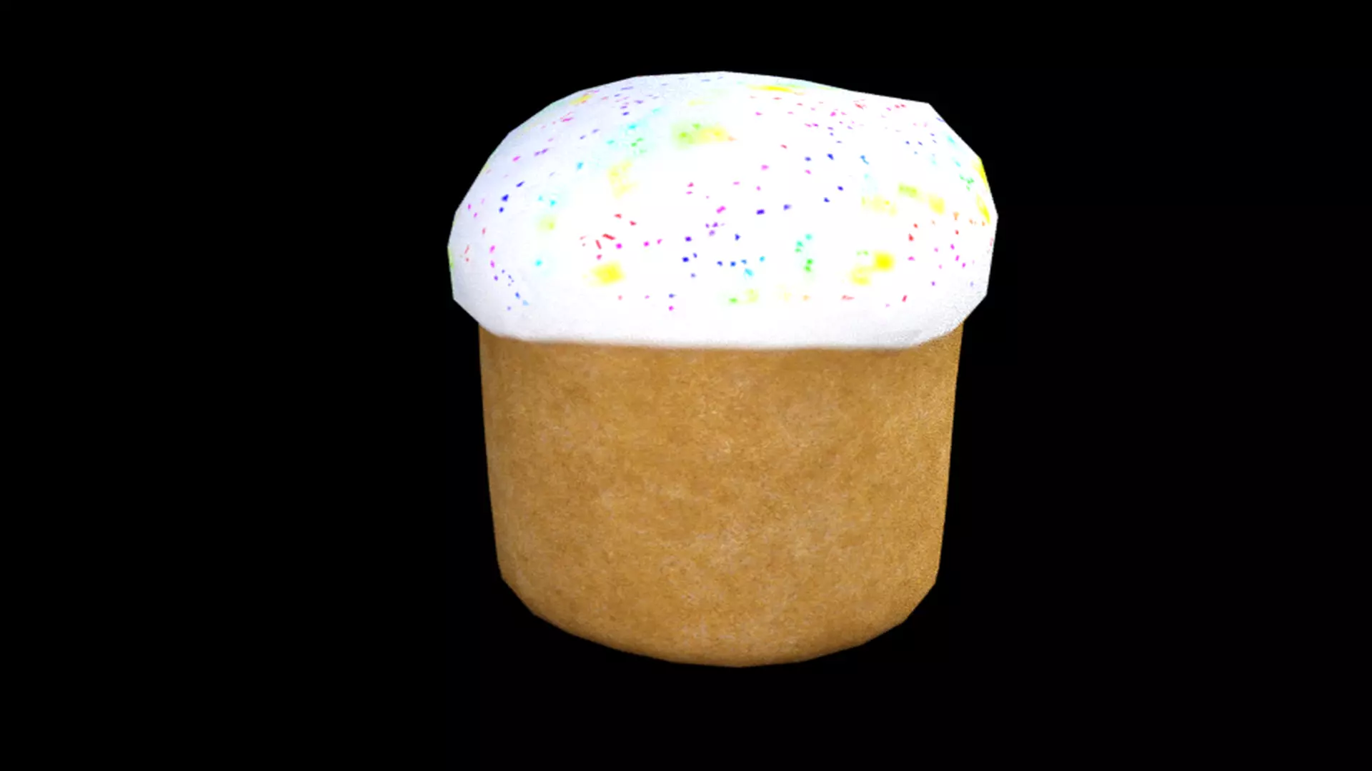 Cake easter Low-poly 3D model_0