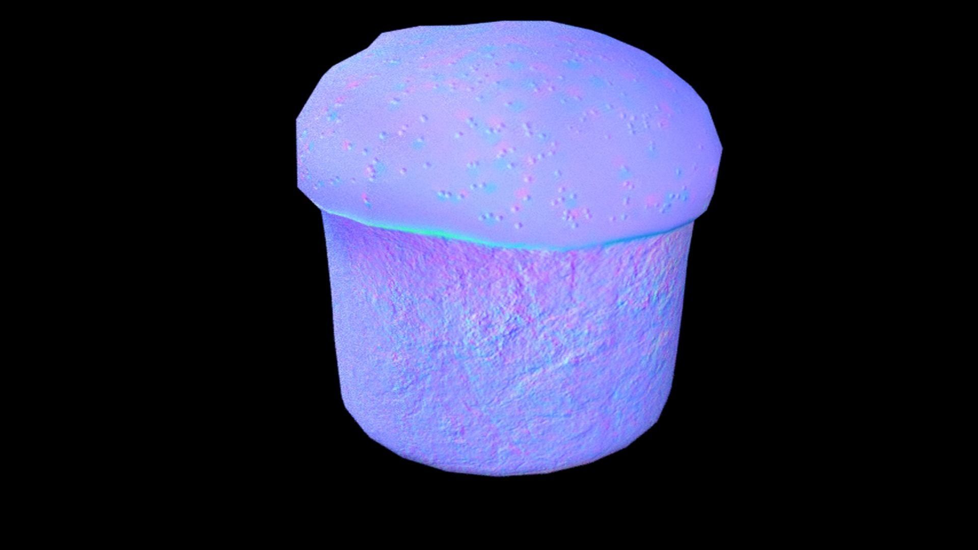 Cake easter Low-poly 3D model_3