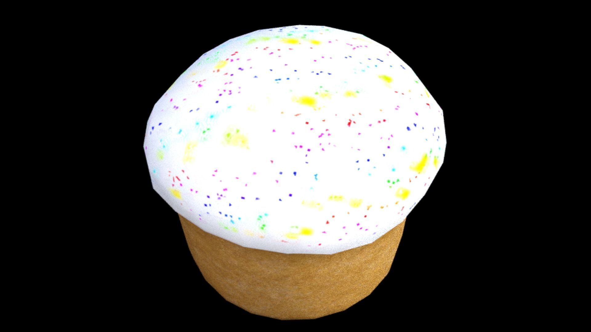 Cake easter Low-poly 3D model_1