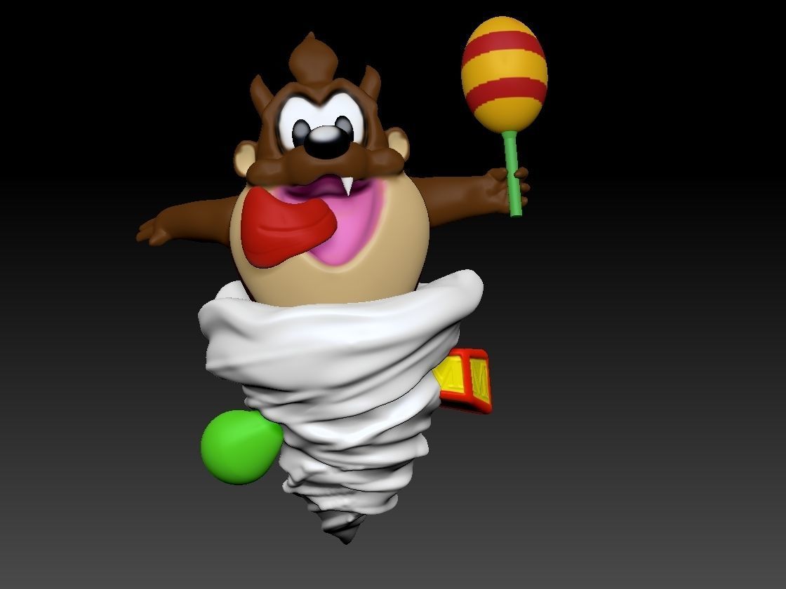 baby taz  3D print model_5