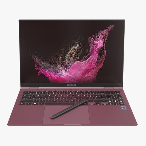 Galaxy Book 2 Pro 360 Burgundy 3D model