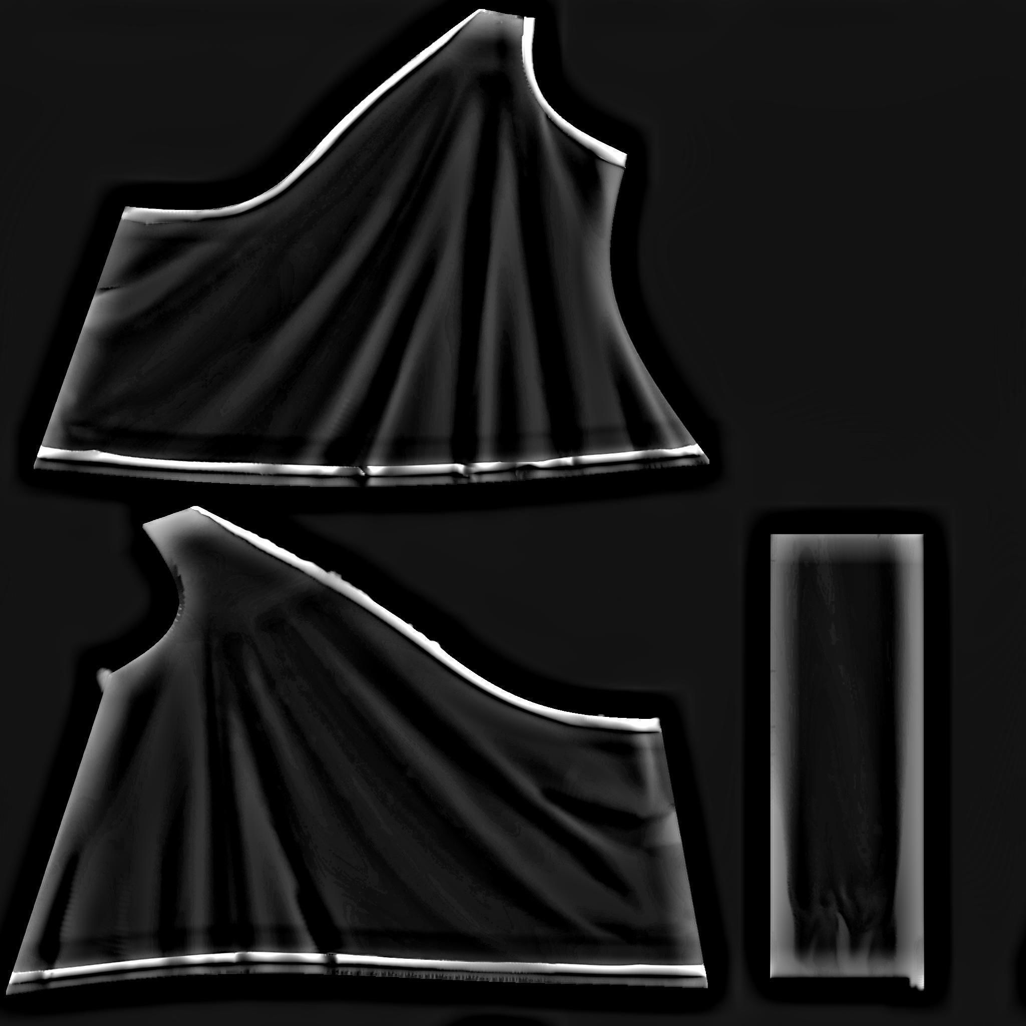 Mens Emperor Toga Low-poly 3D model_12