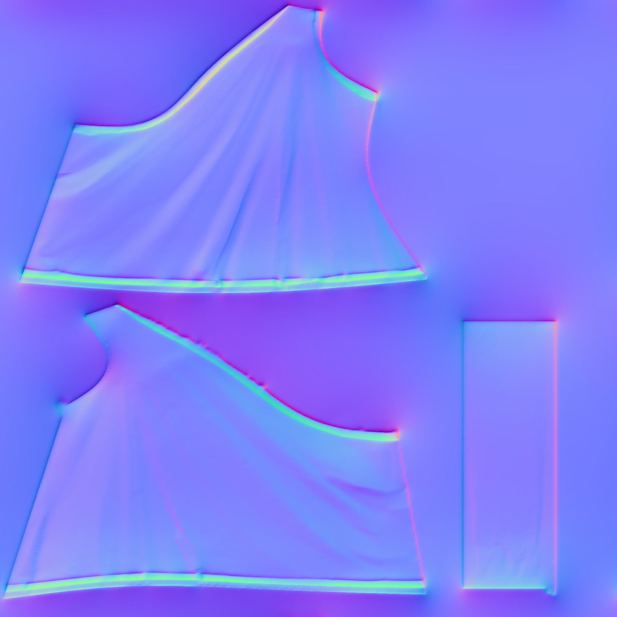 Mens Emperor Toga Low-poly 3D model_11