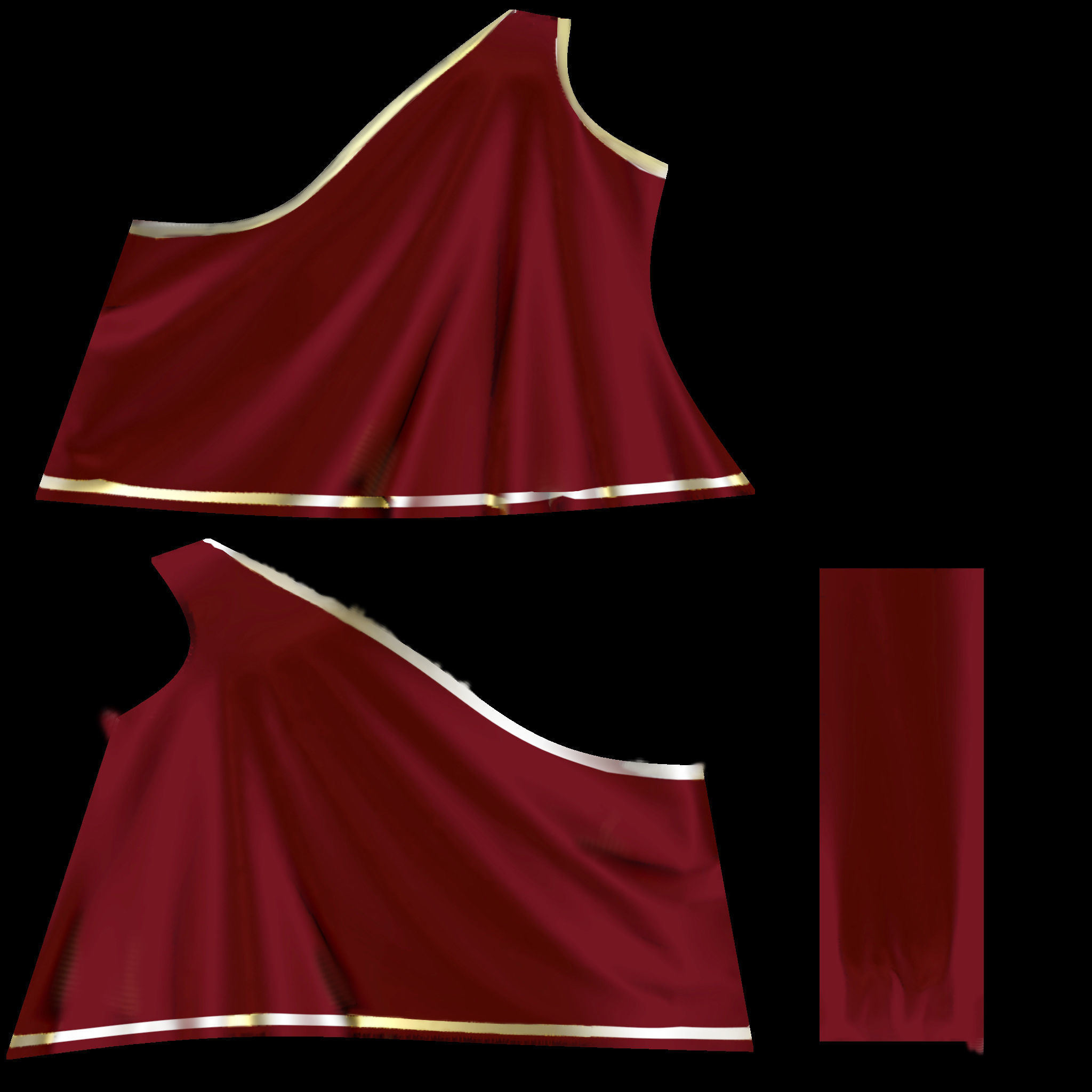 Mens Emperor Toga Low-poly 3D model_10