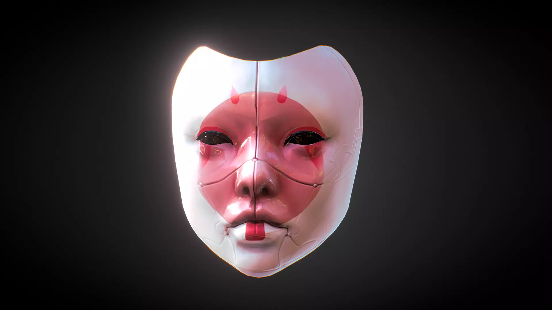 Ghost in the Shell Geisha Mask 3D model_0