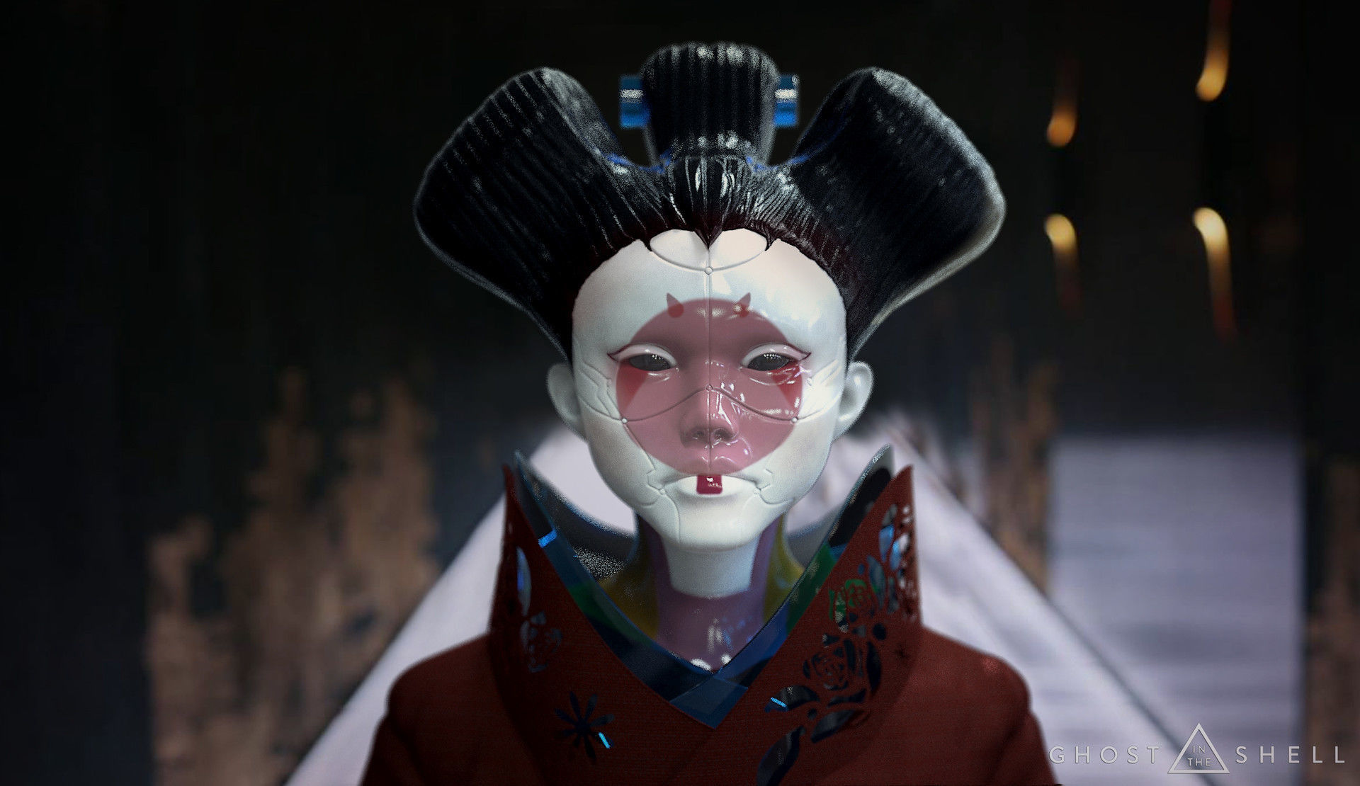 Ghost in the Shell Geisha Mask 3D model_2