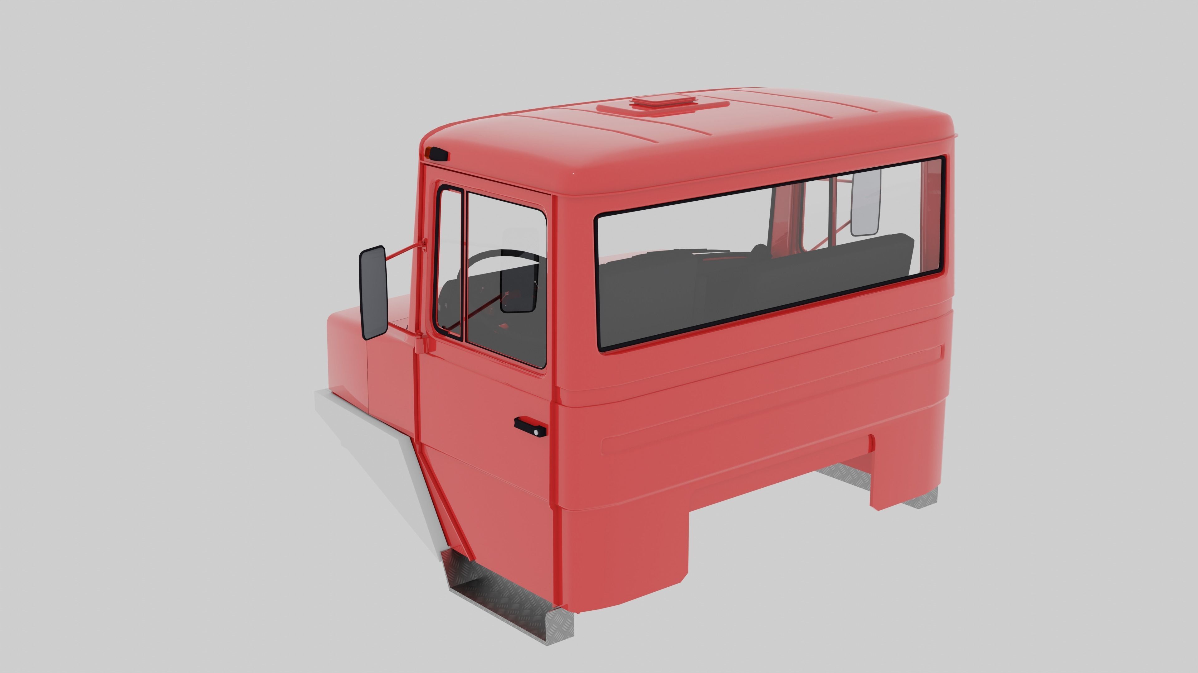 Iveco Magirus NB Cab  Feuerwehr  w Interior 3D model_2