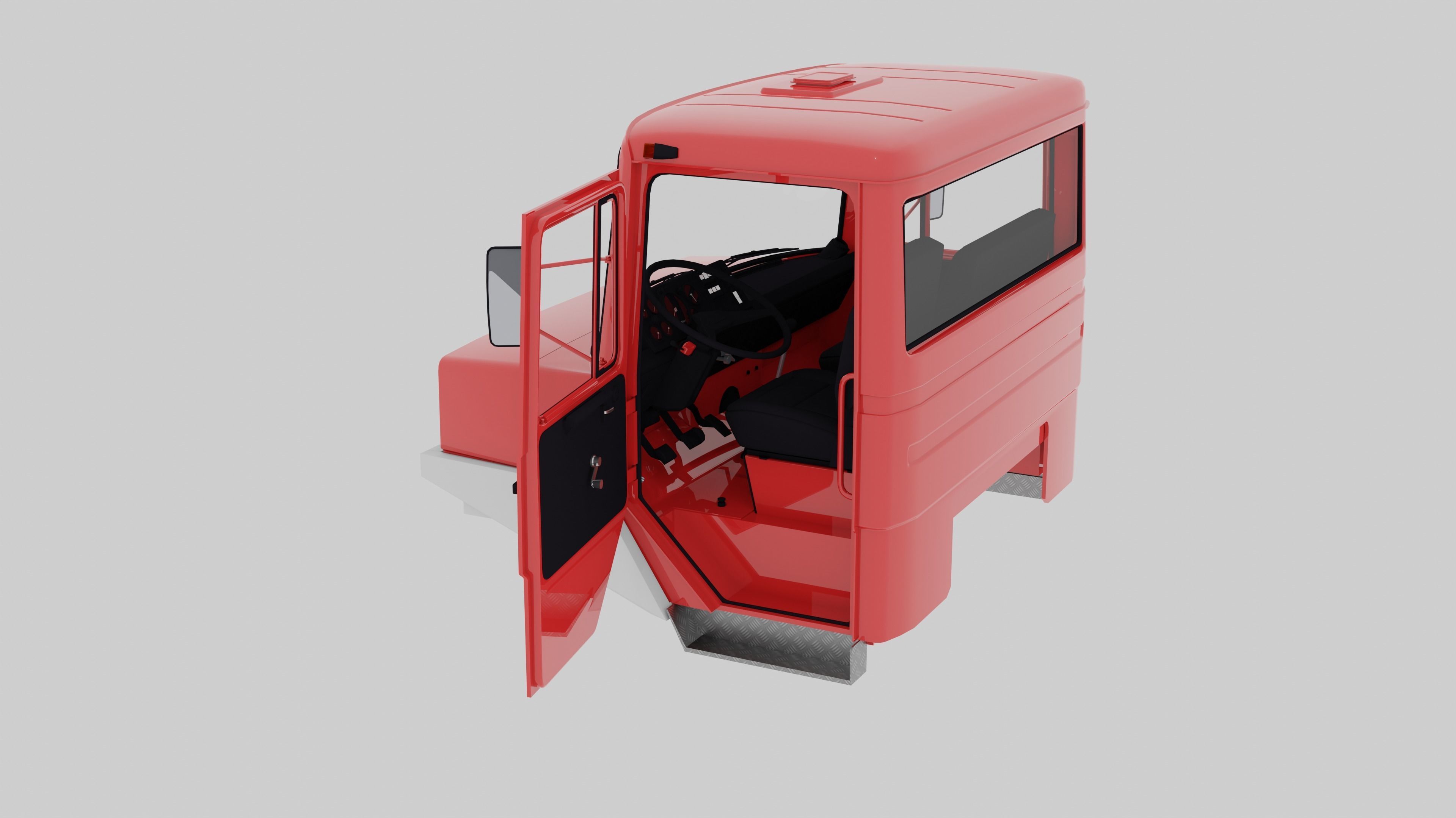 Iveco Magirus NB Cab  Feuerwehr  w Interior 3D model_3