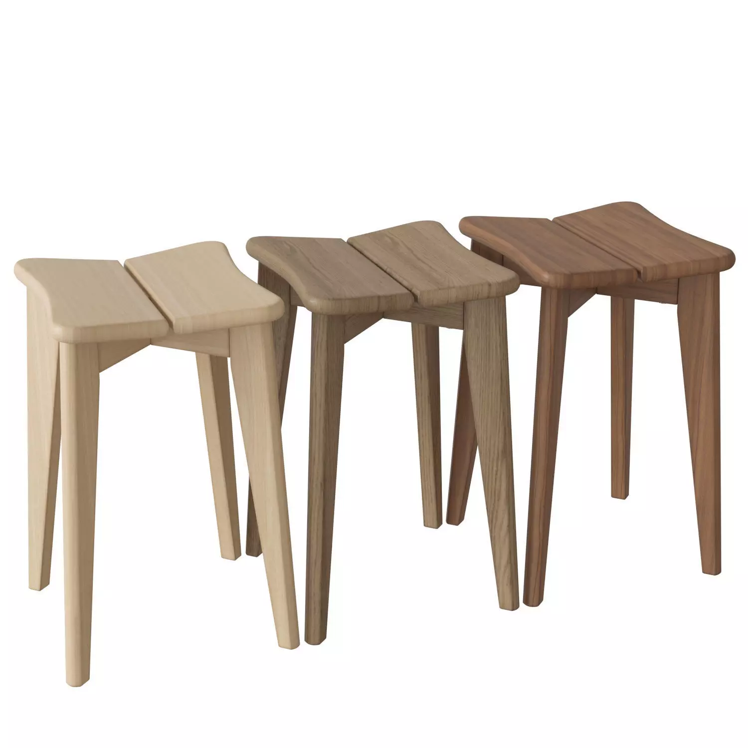 Trefle Stool 3D model_0