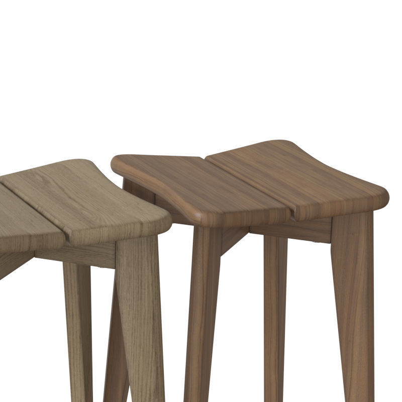 Trefle Stool 3D model_2