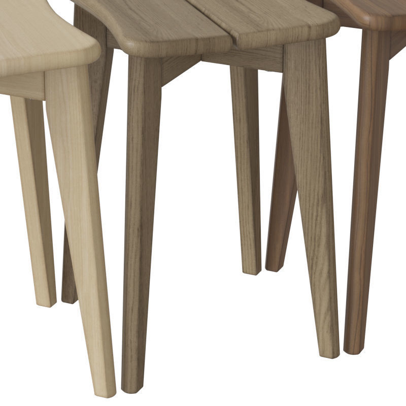 Trefle Stool 3D model_3