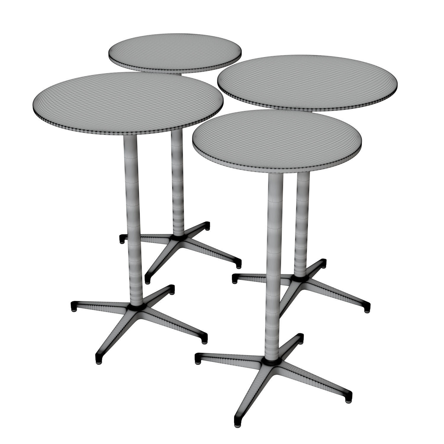 Bistro Stand-up Table 3D model_4