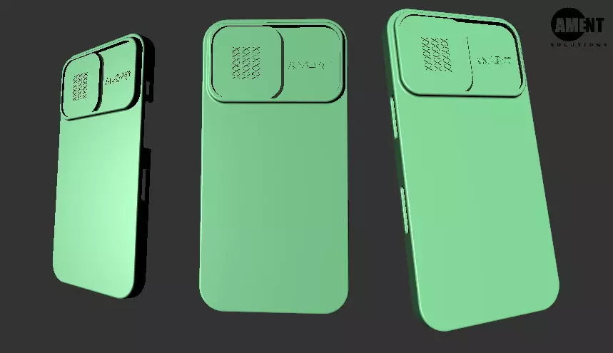 Iphone 13 Pro phone case with camera cover 3D print model