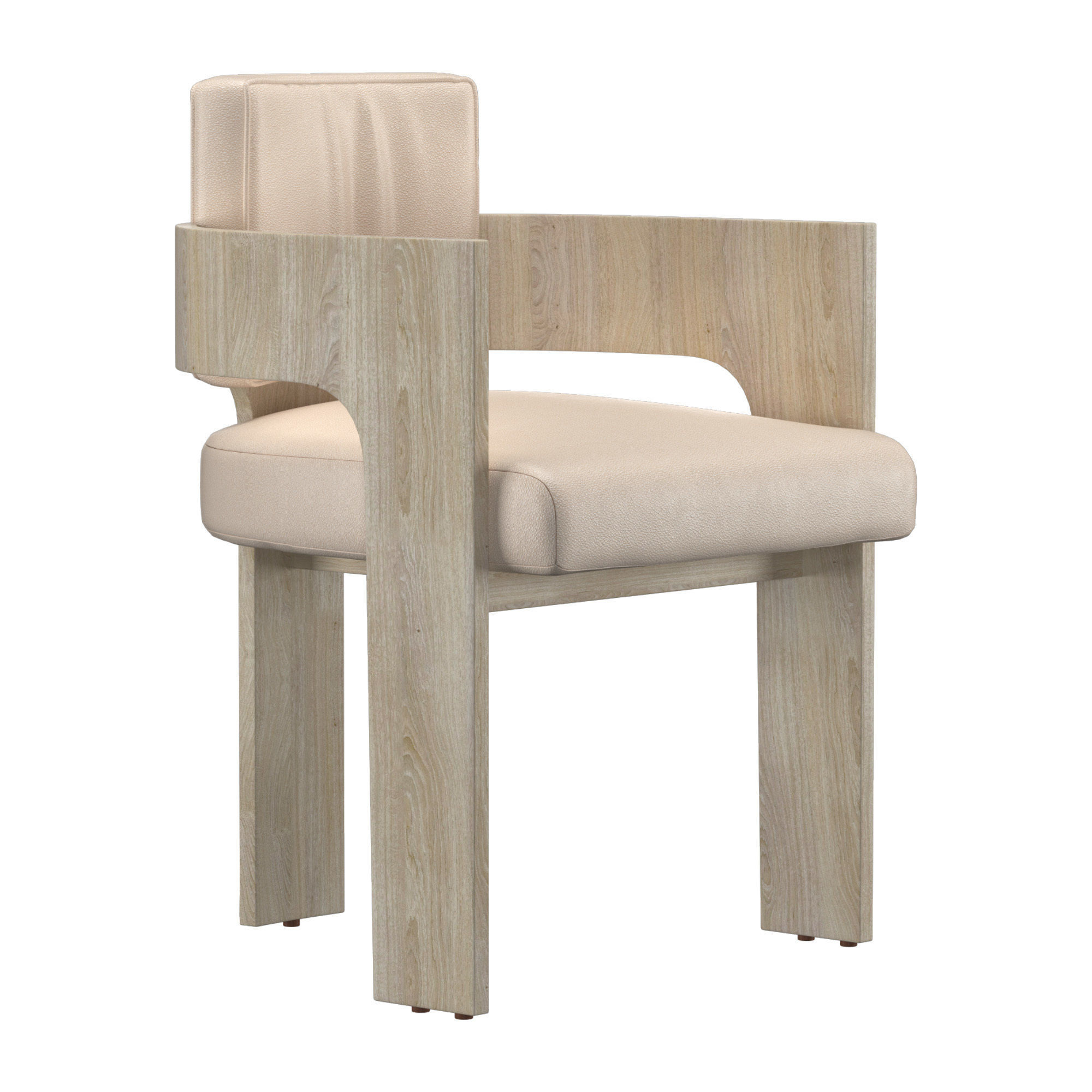 C Back Chair 3D model_1