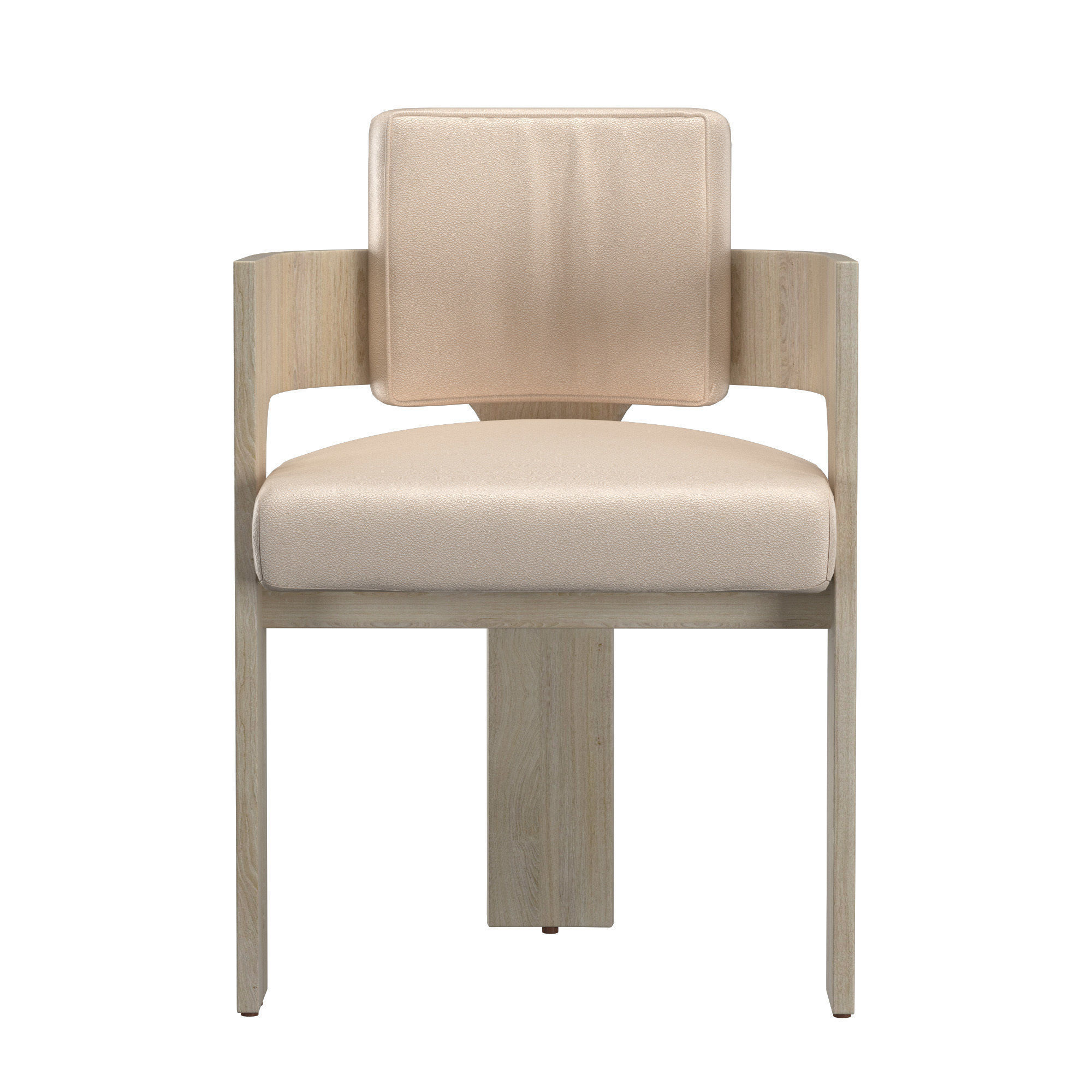 C Back Chair 3D model_2