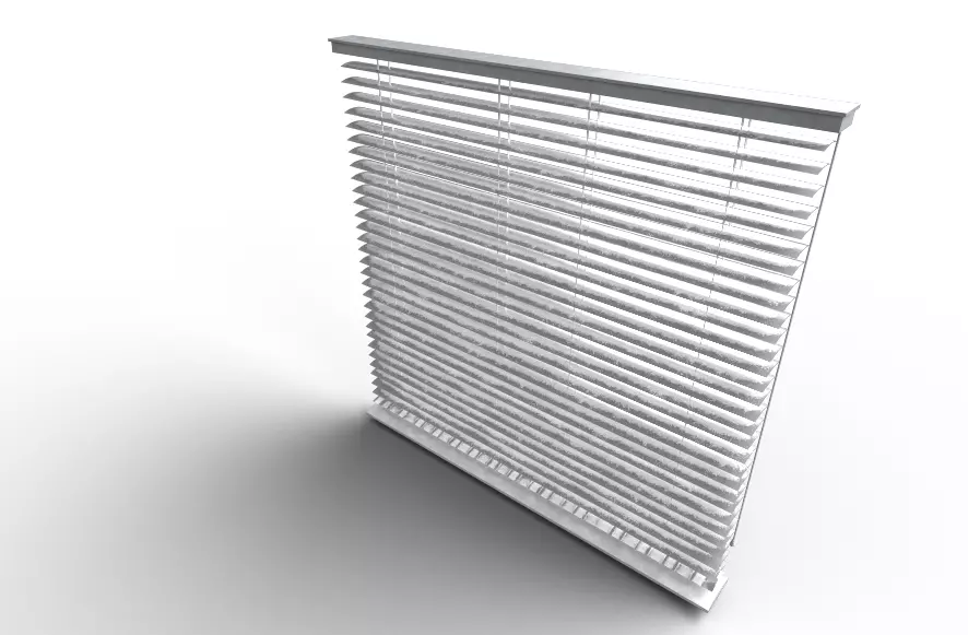 Window Blinds Low-poly 3D model_0