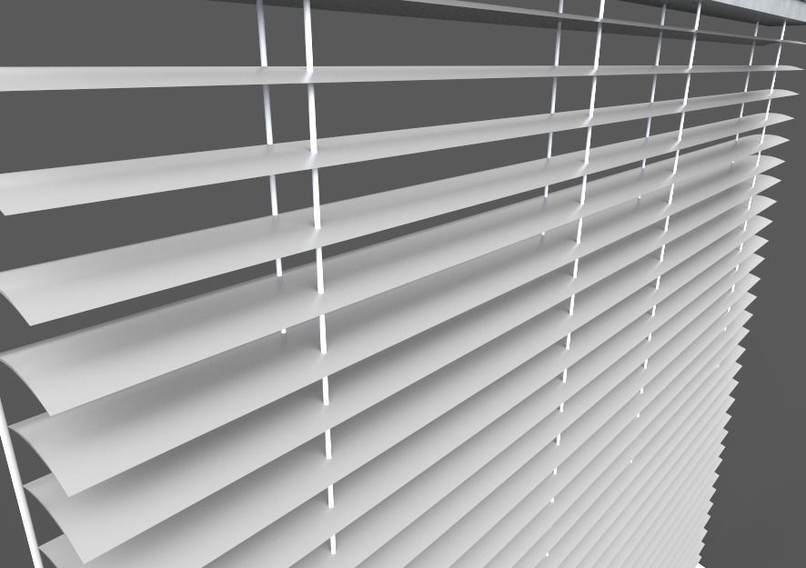 Window Blinds Low-poly 3D model_5