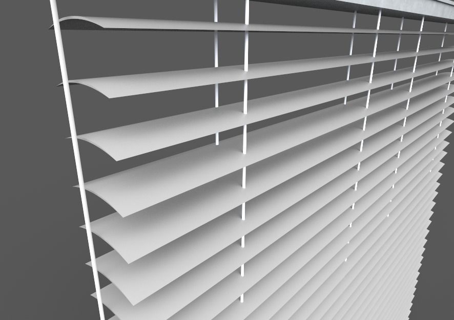 Window Blinds Low-poly 3D model_4