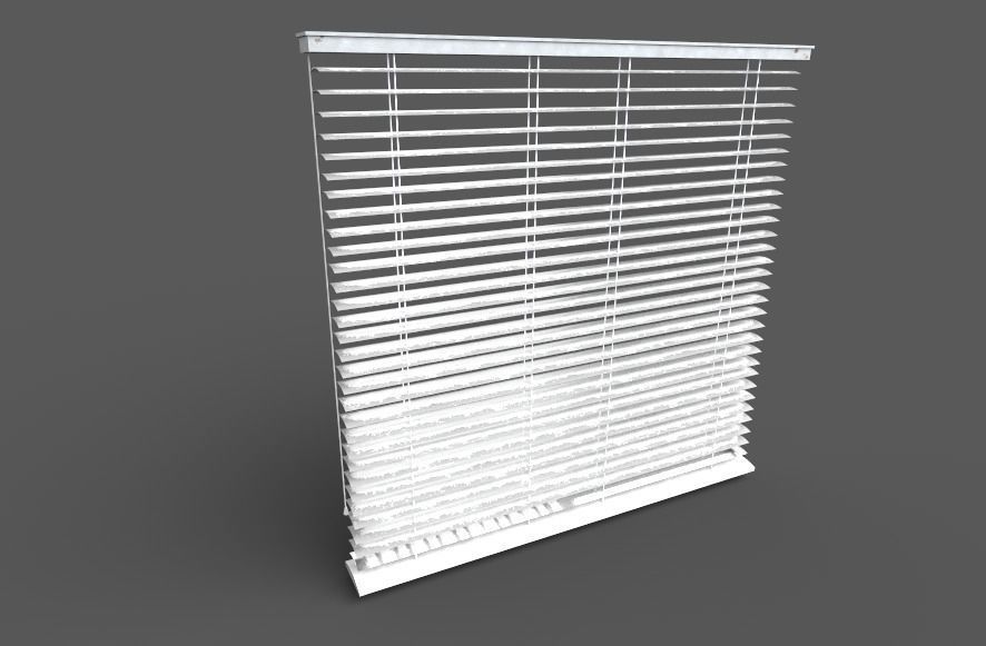 Window Blinds Low-poly 3D model_3