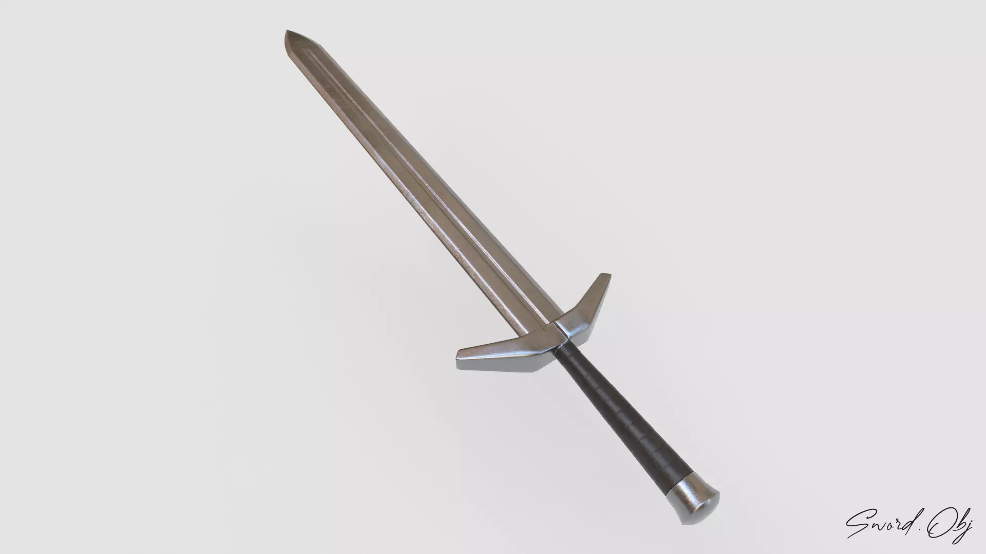 Sword 3D Model No Reference Unique Free low-poly 3D model
