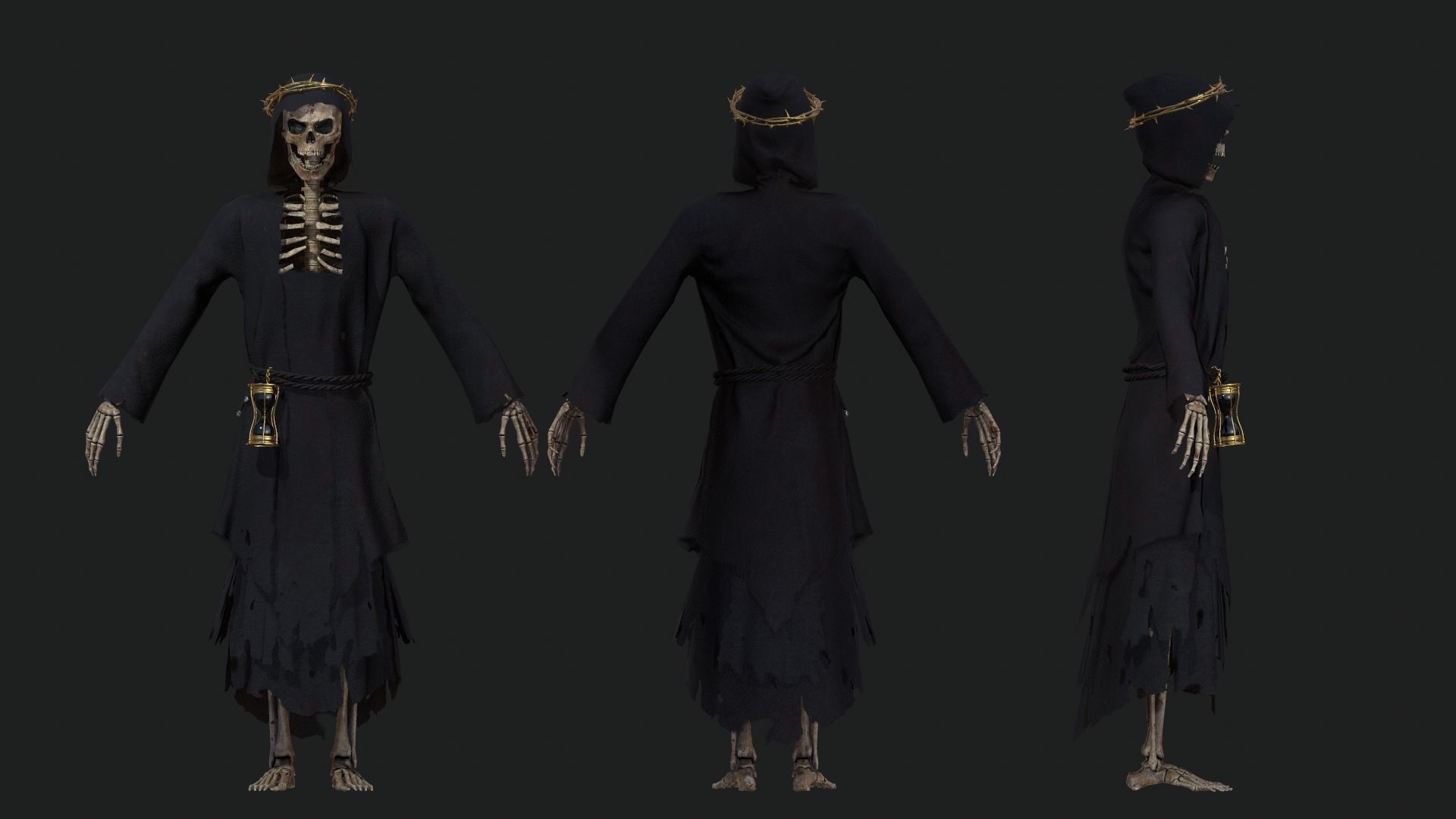 Grim Reaper Low-poly 3D model_6