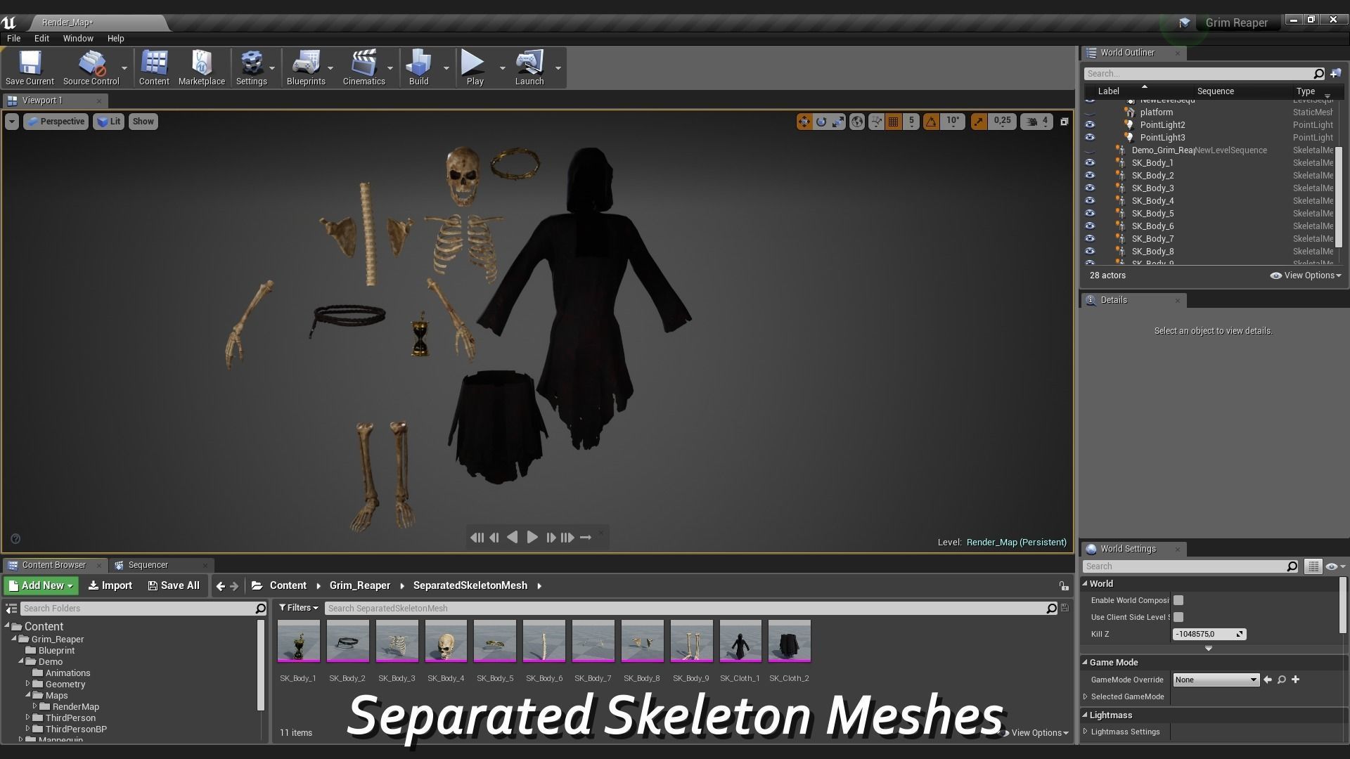 Grim Reaper Low-poly 3D model_7