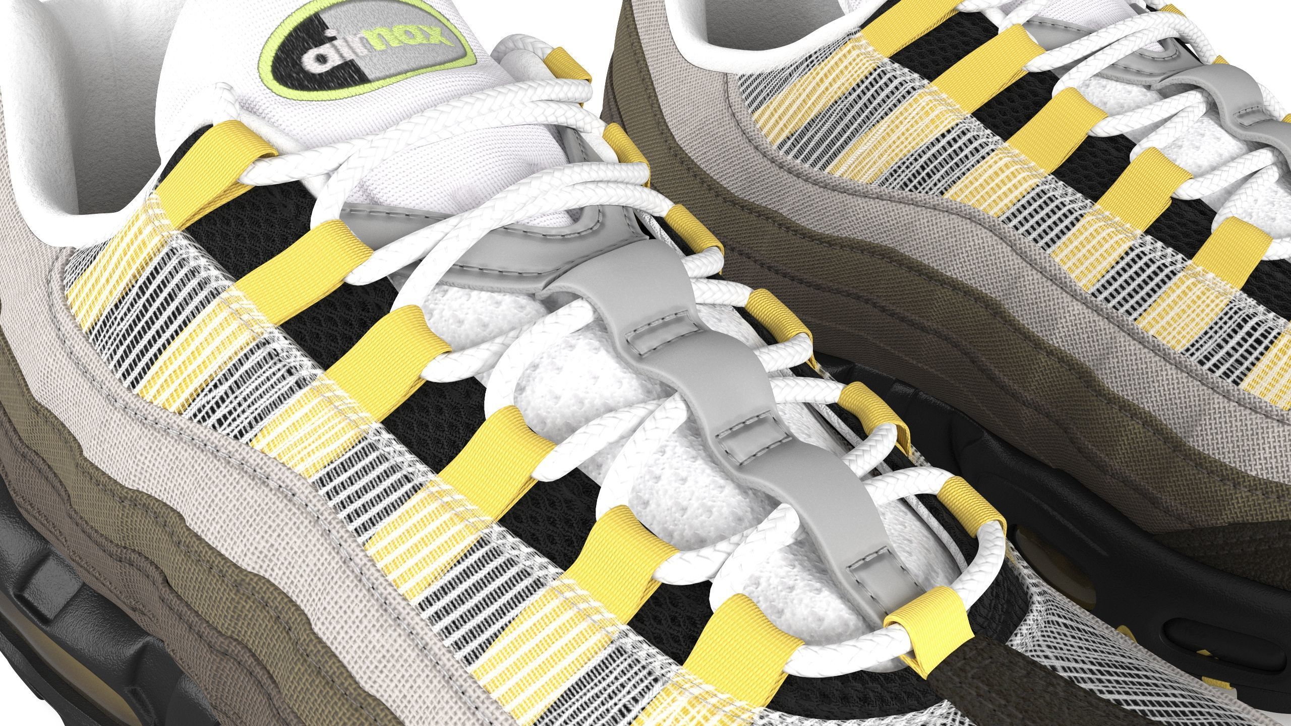 Nike Air Max 95 Irone Stone PBR Low-poly 3D model_8