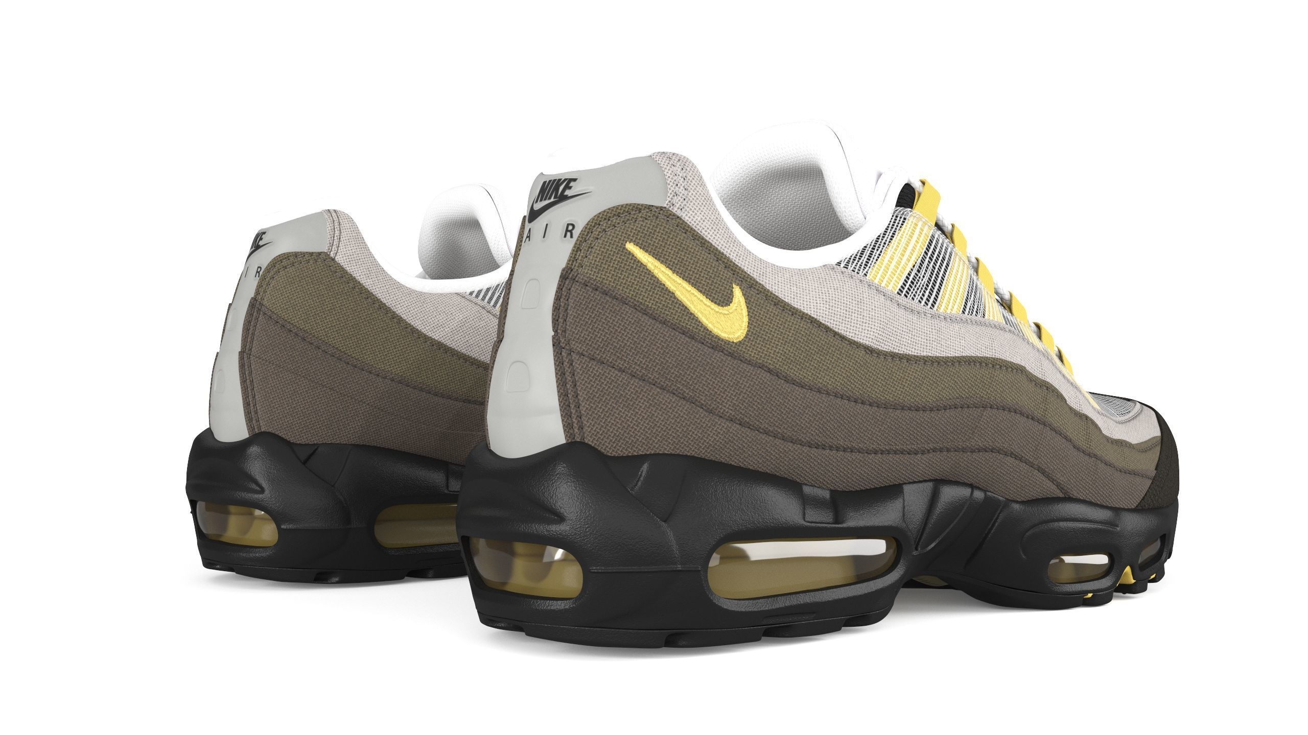 Nike Air Max 95 Irone Stone PBR Low-poly 3D model_3