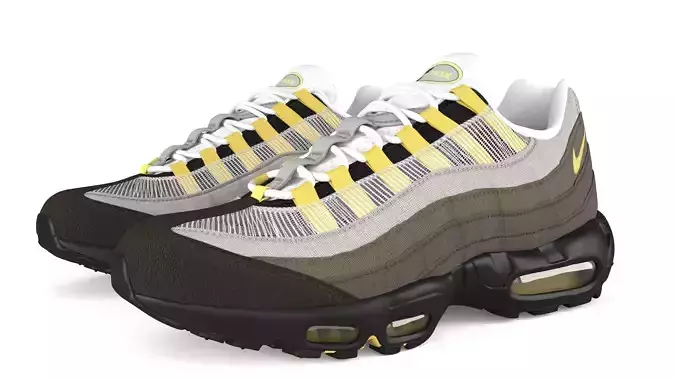 Nike Air Max 95 Irone Stone PBR Low-poly 3D model