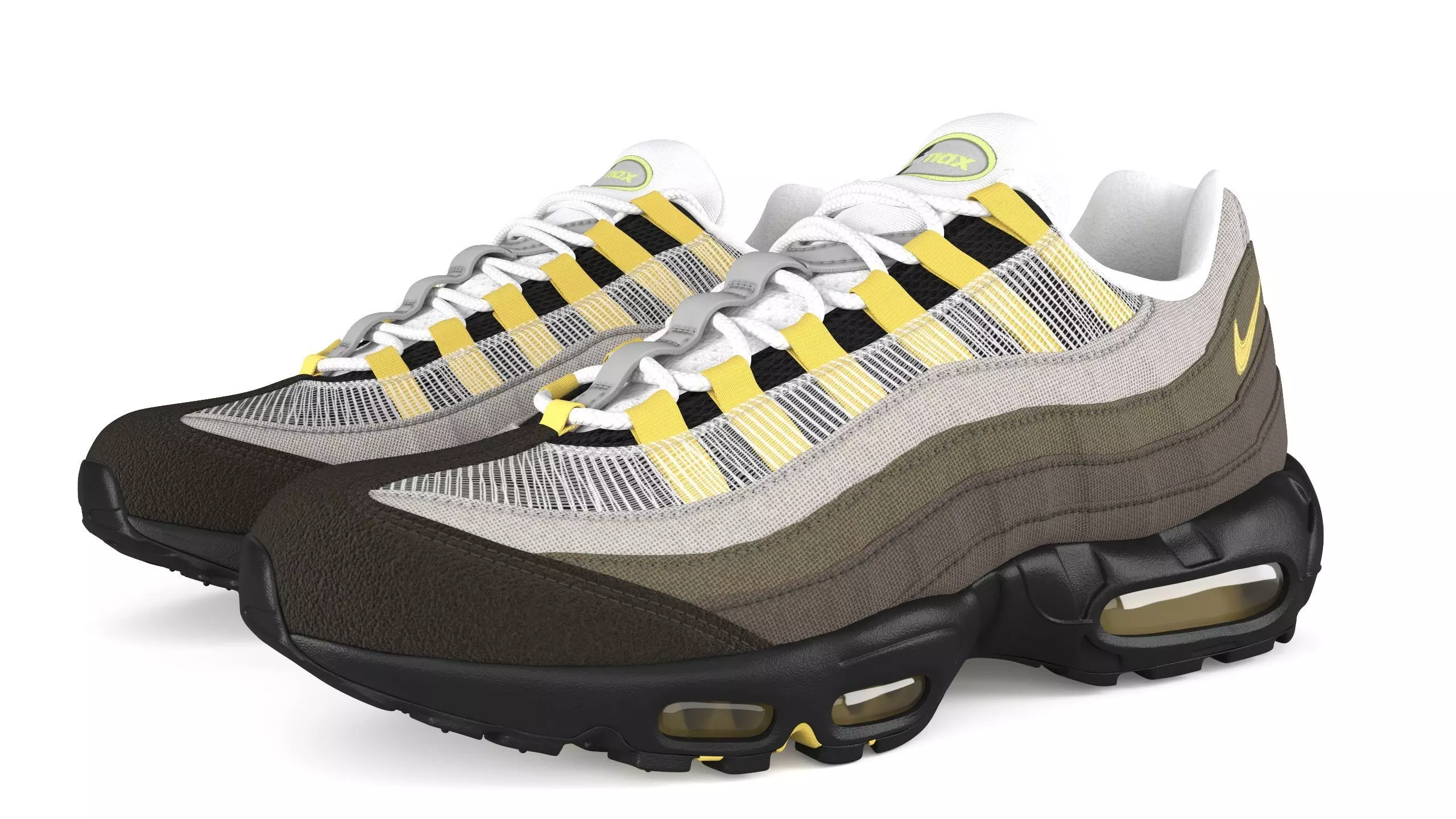 Nike Air Max 95 Irone Stone PBR Low-poly 3D model_0