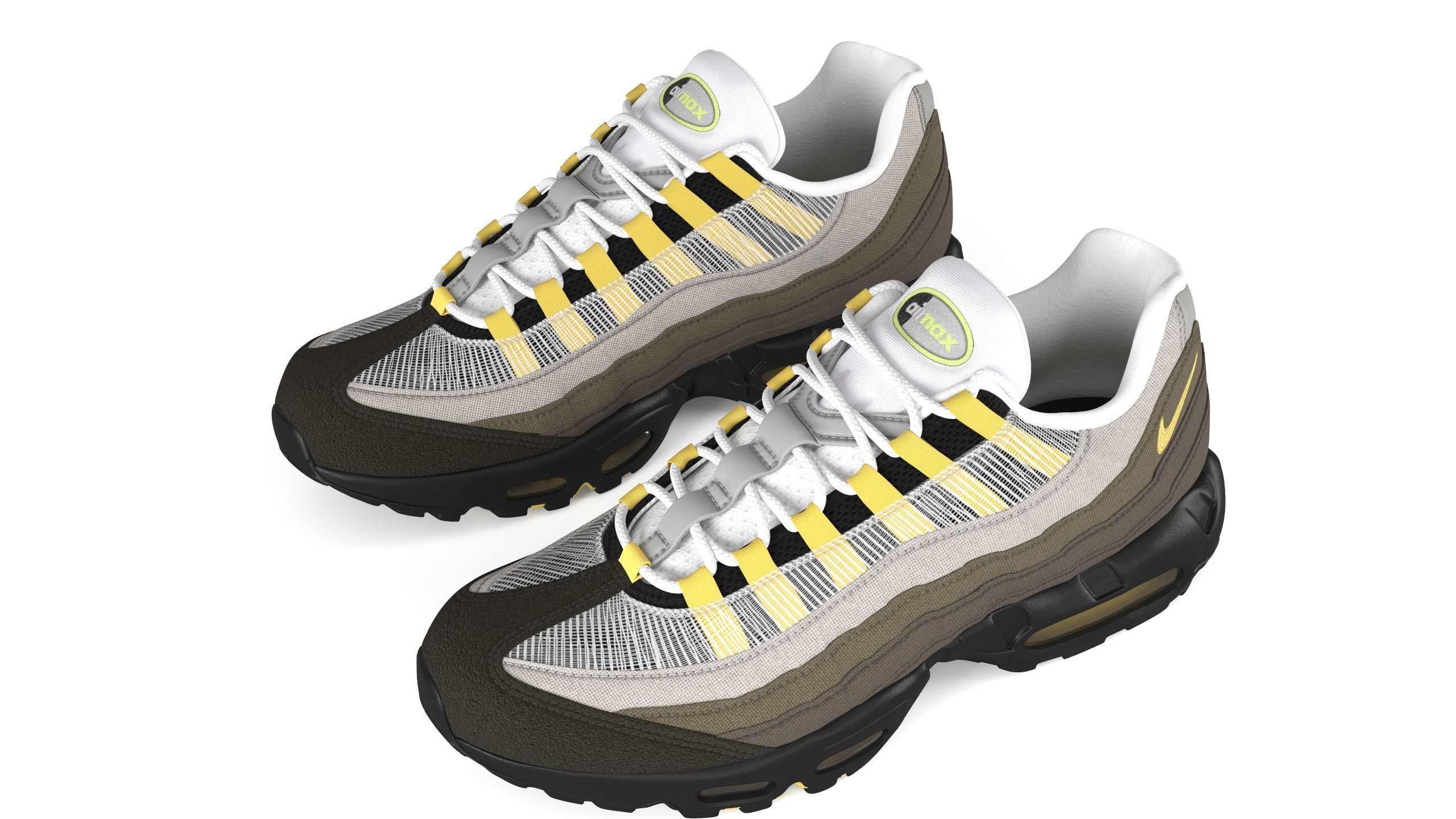 Nike Air Max 95 Irone Stone PBR Low-poly 3D model_4