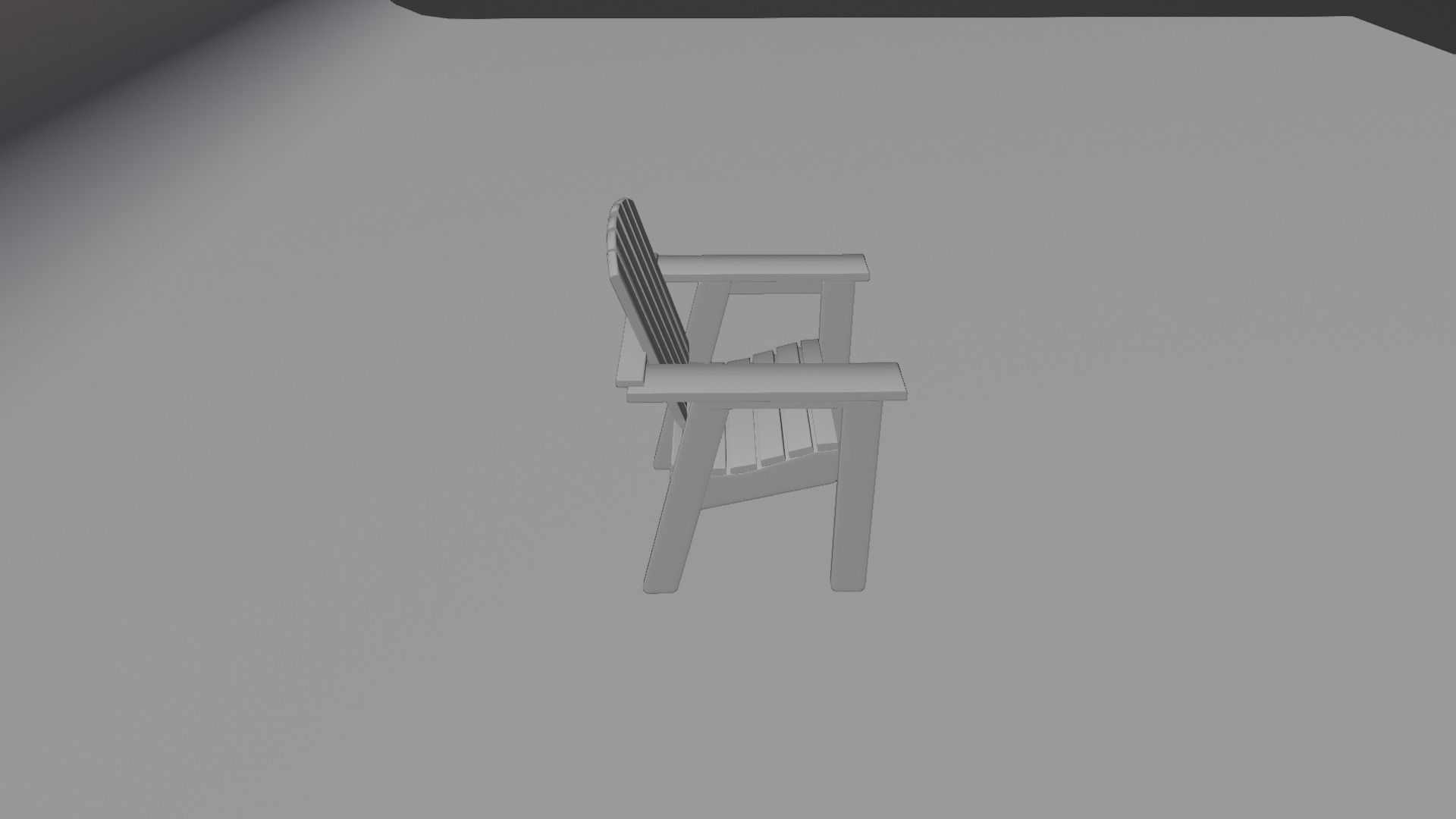 Outdoor Chair Low-poly 3D model_12