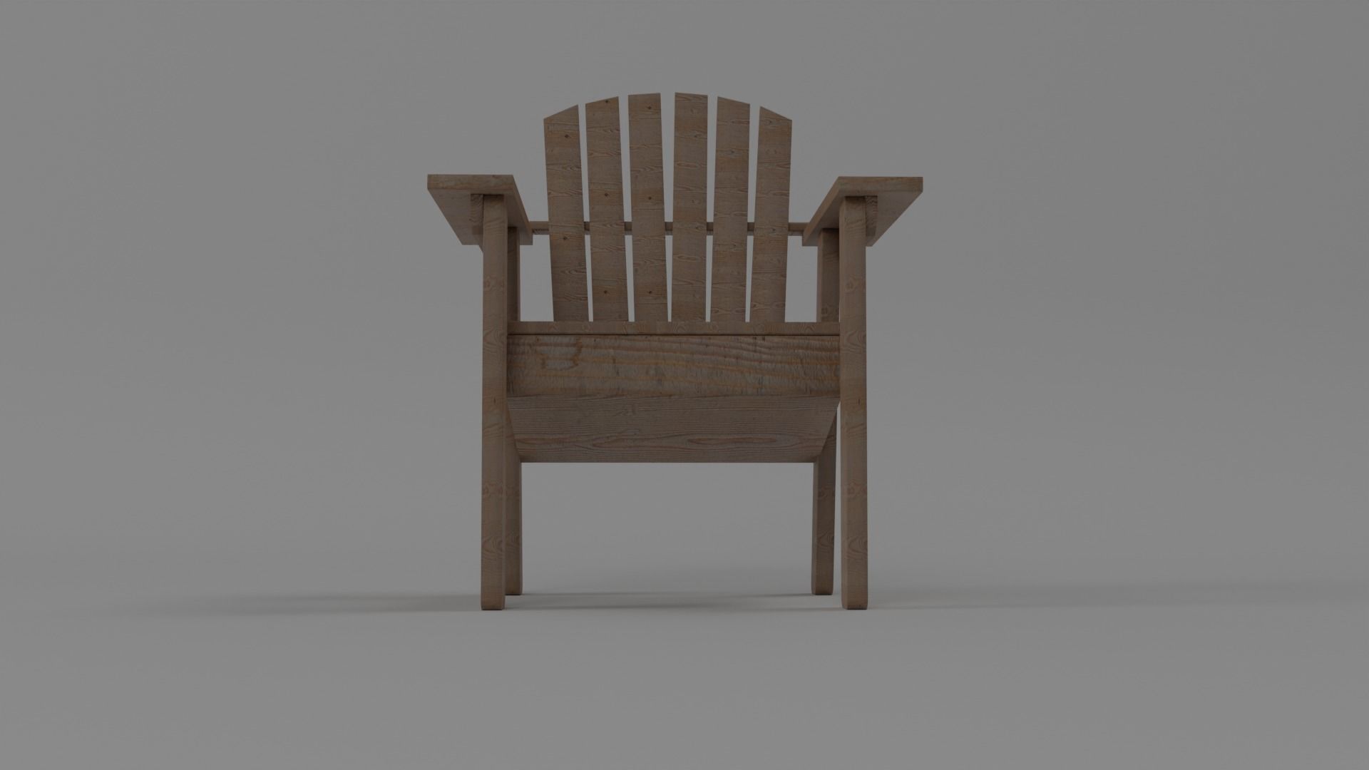 Outdoor Chair Low-poly 3D model_7