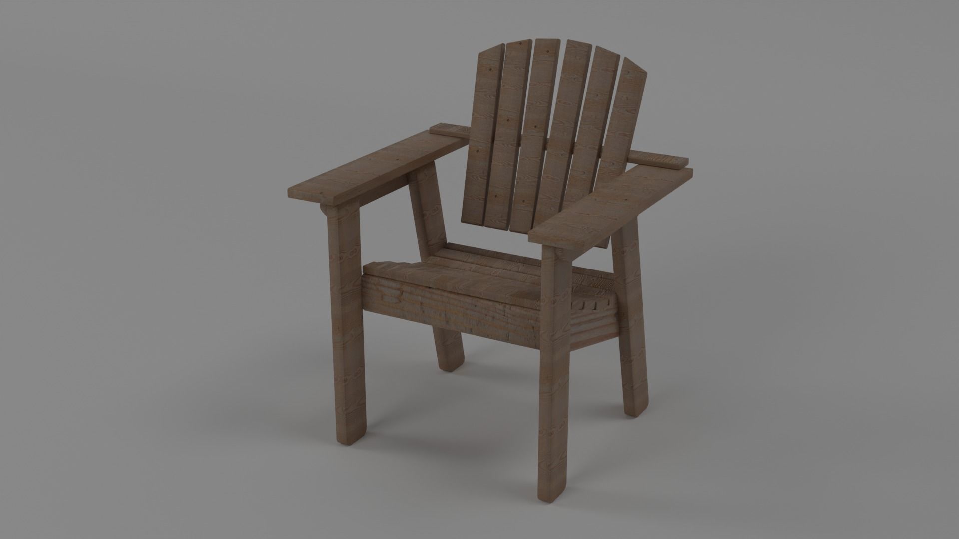 Outdoor Chair Low-poly 3D model_1