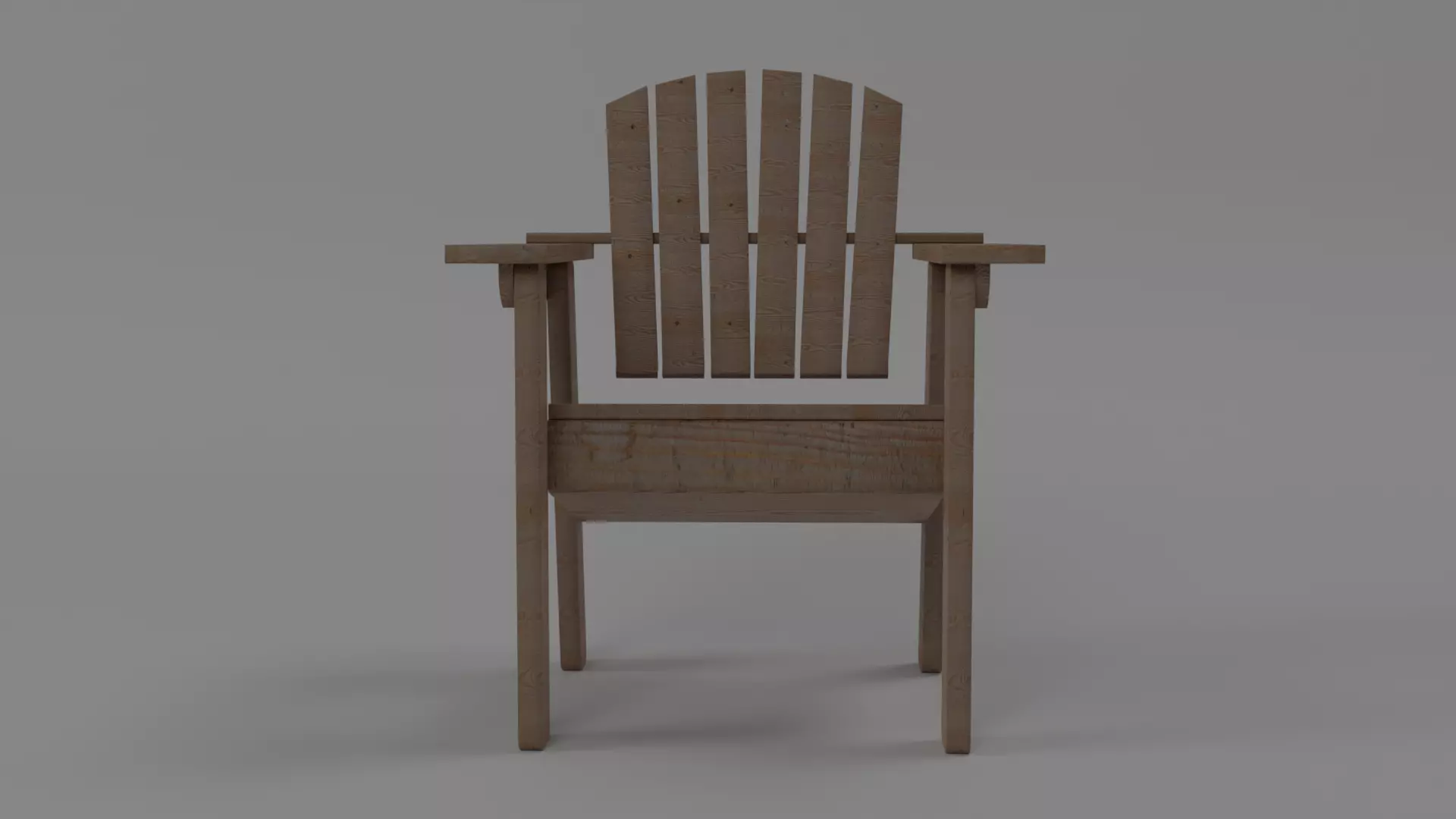 Outdoor Chair Low-poly 3D model_0