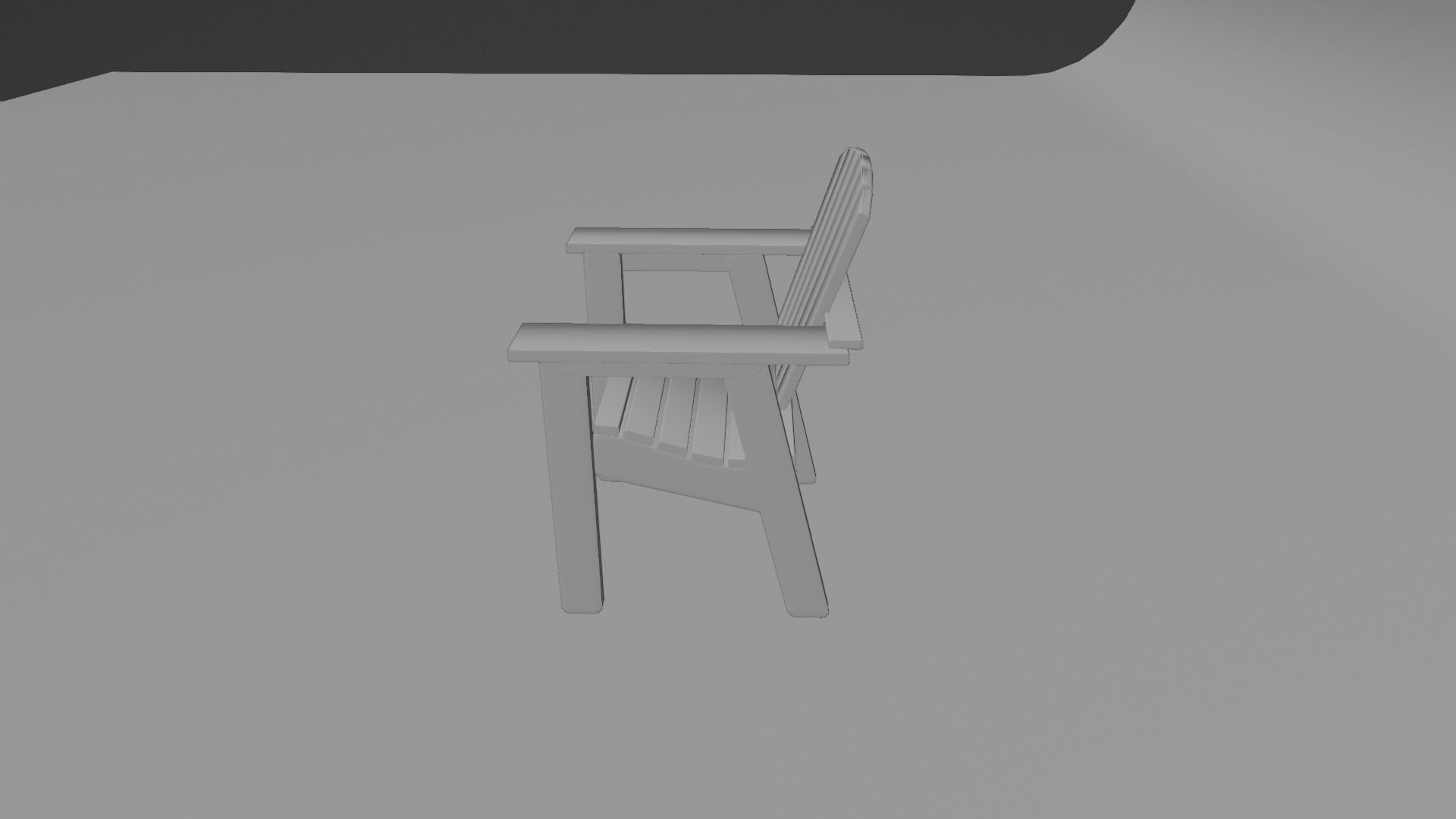 Outdoor Chair Low-poly 3D model_10