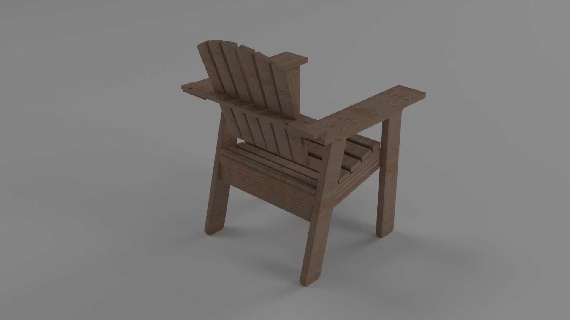 Outdoor Chair Low-poly 3D model_4