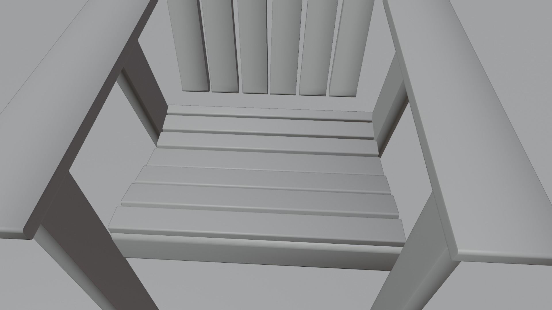 Outdoor Chair Low-poly 3D model_13