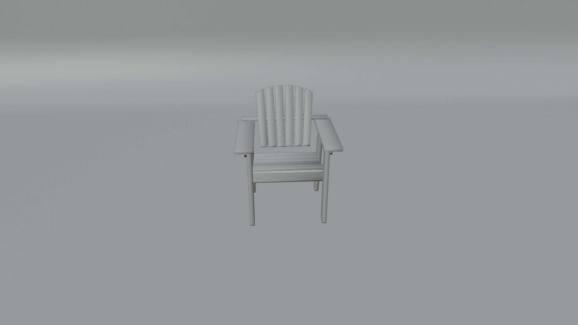 Outdoor Chair Low-poly 3D model_8