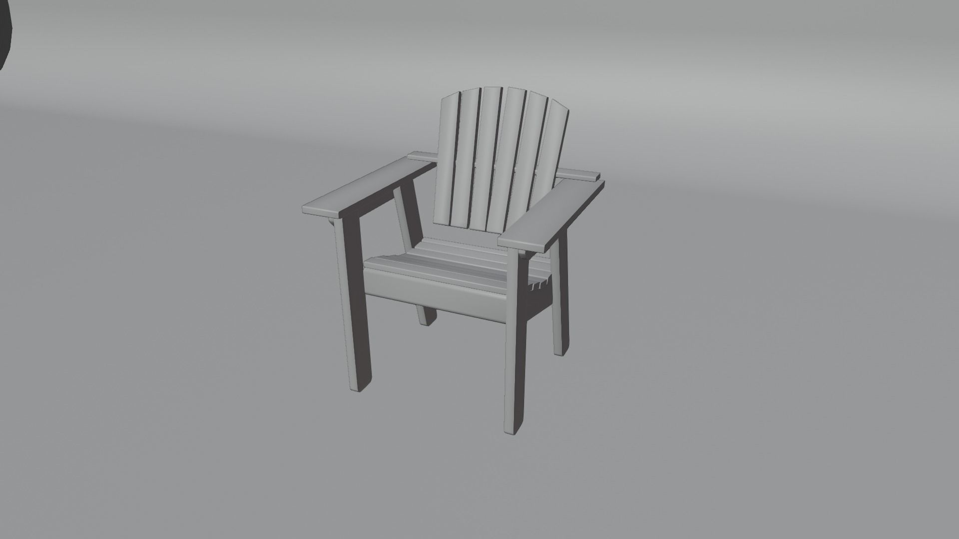 Outdoor Chair Low-poly 3D model_9