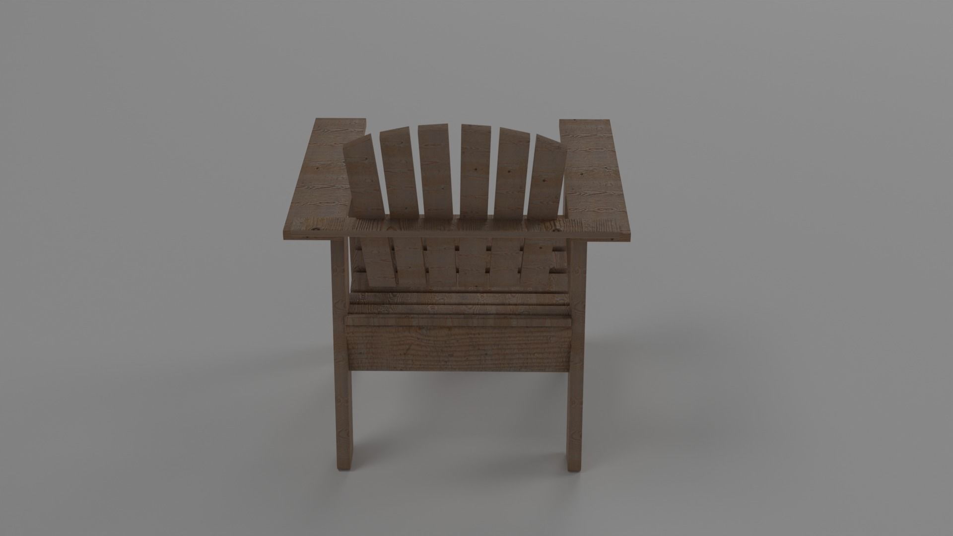 Outdoor Chair Low-poly 3D model_3