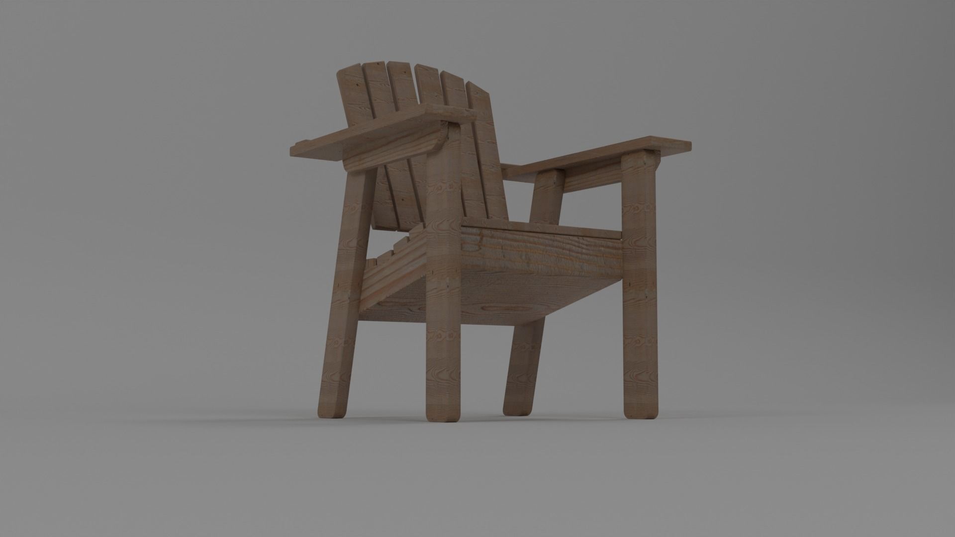Outdoor Chair Low-poly 3D model_6