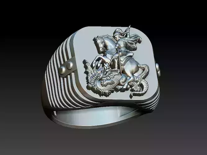 Saint George Ring Sao Jorge 3D print model
