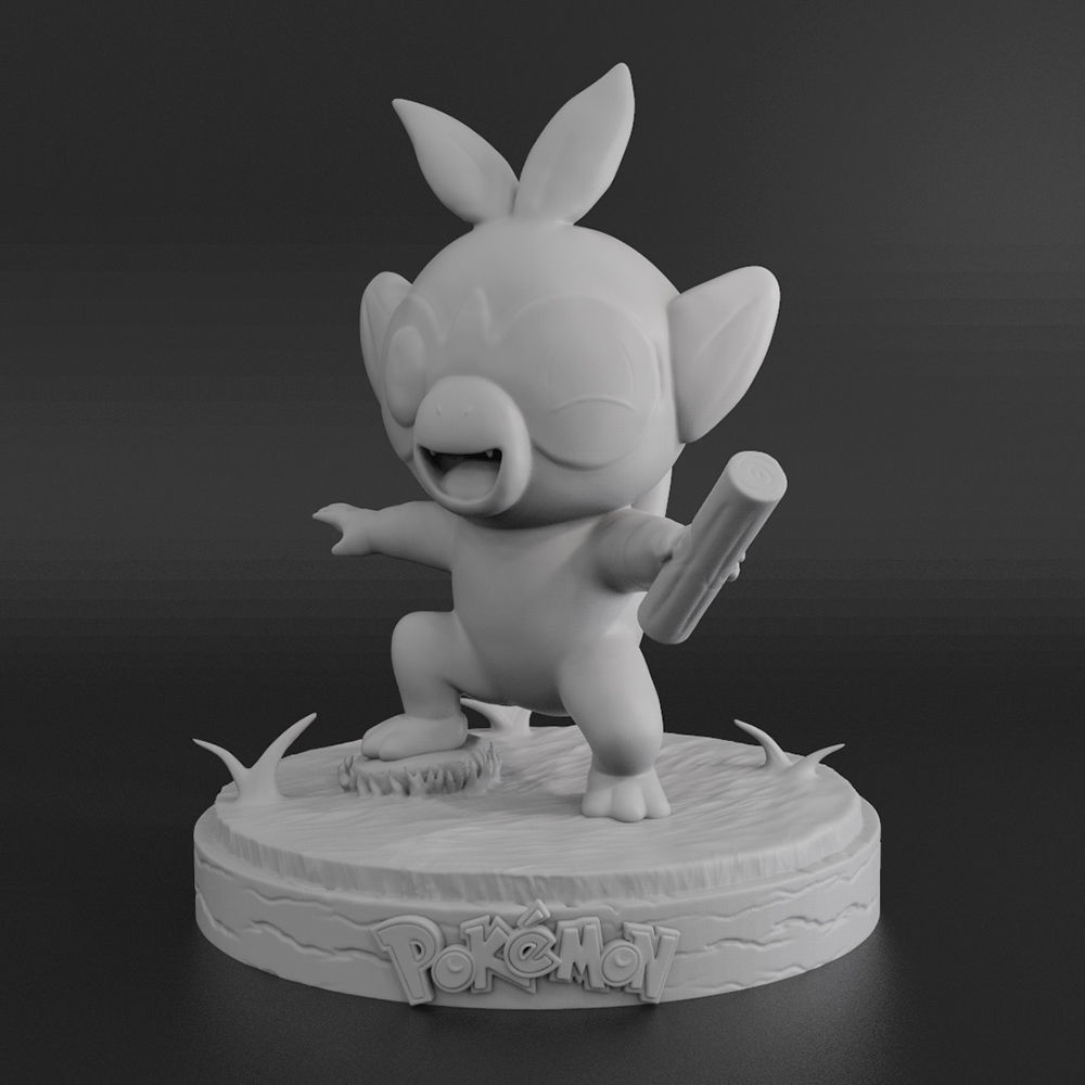 Pokemon Grookey 3D print model_1