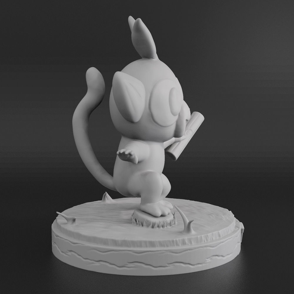 Pokemon Grookey 3D print model_4