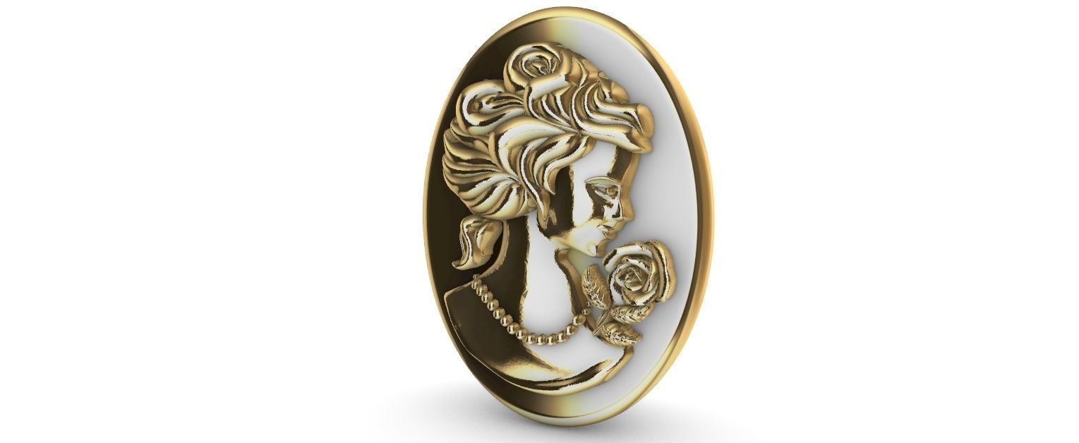 Cameo woman Camafeu 3D print model_1