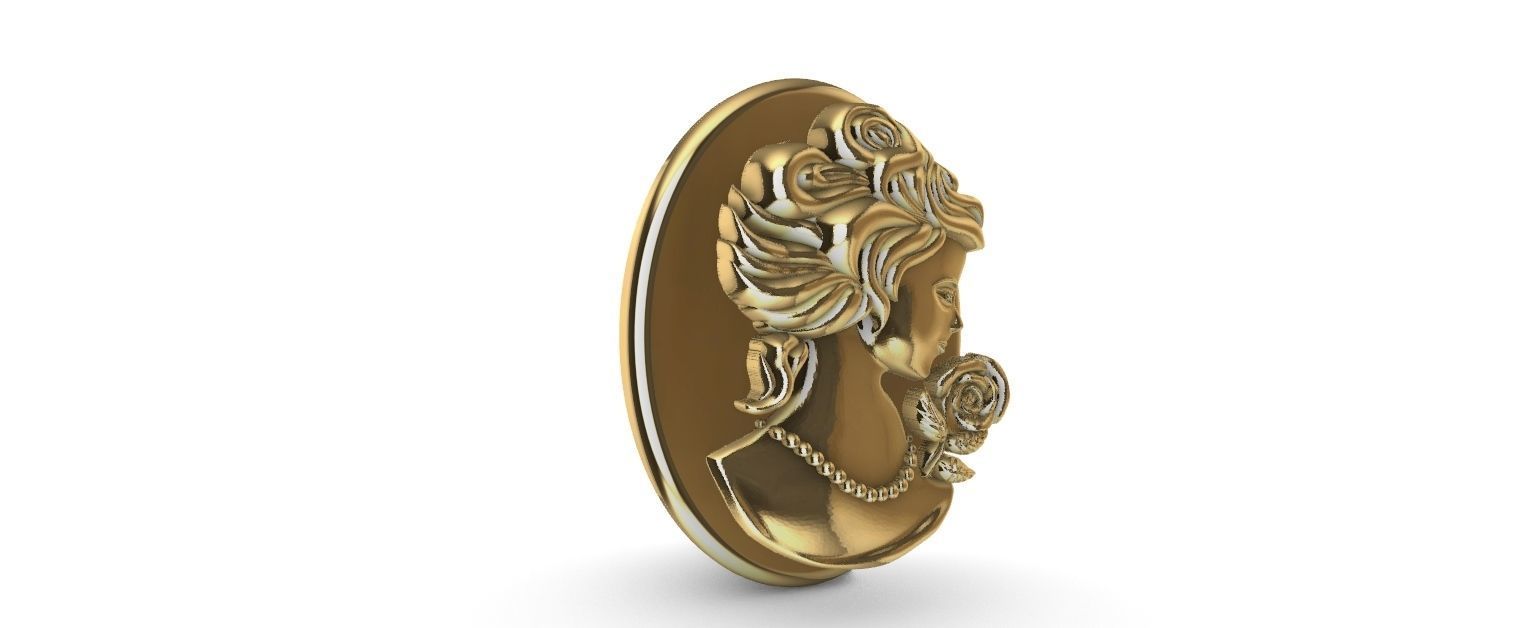 Cameo woman Camafeu 3D print model_12