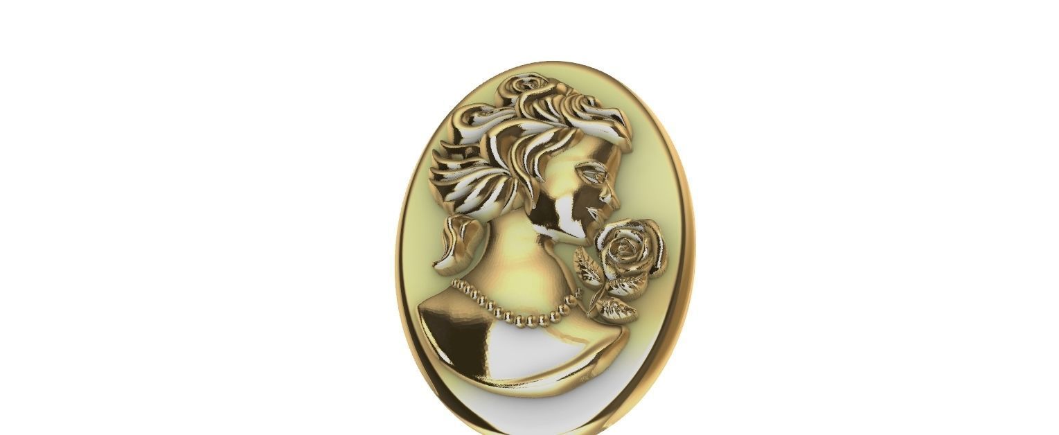 Cameo woman Camafeu 3D print model_9